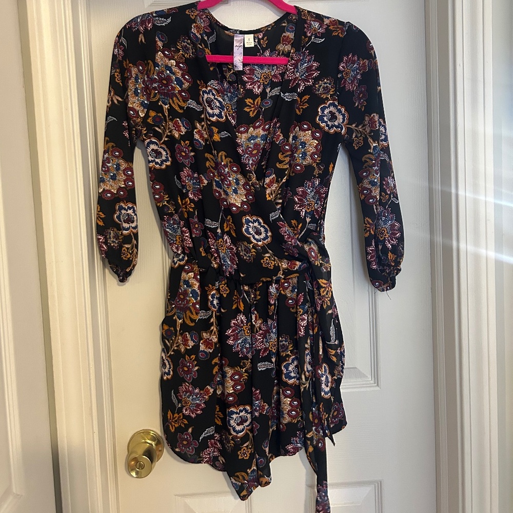 Floral shorts jumpsuit